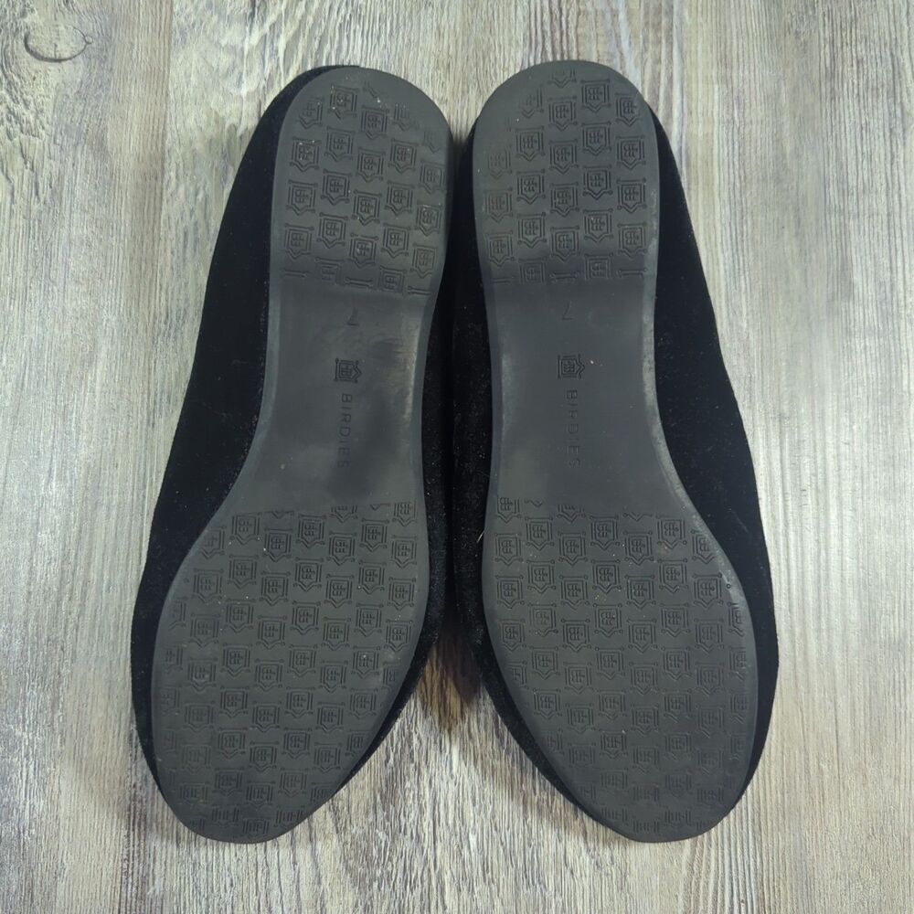Birdies The Starling Black Velvet Flats Slippers Loafers Slip On Women’s Size 7 - Picture 12 of 14